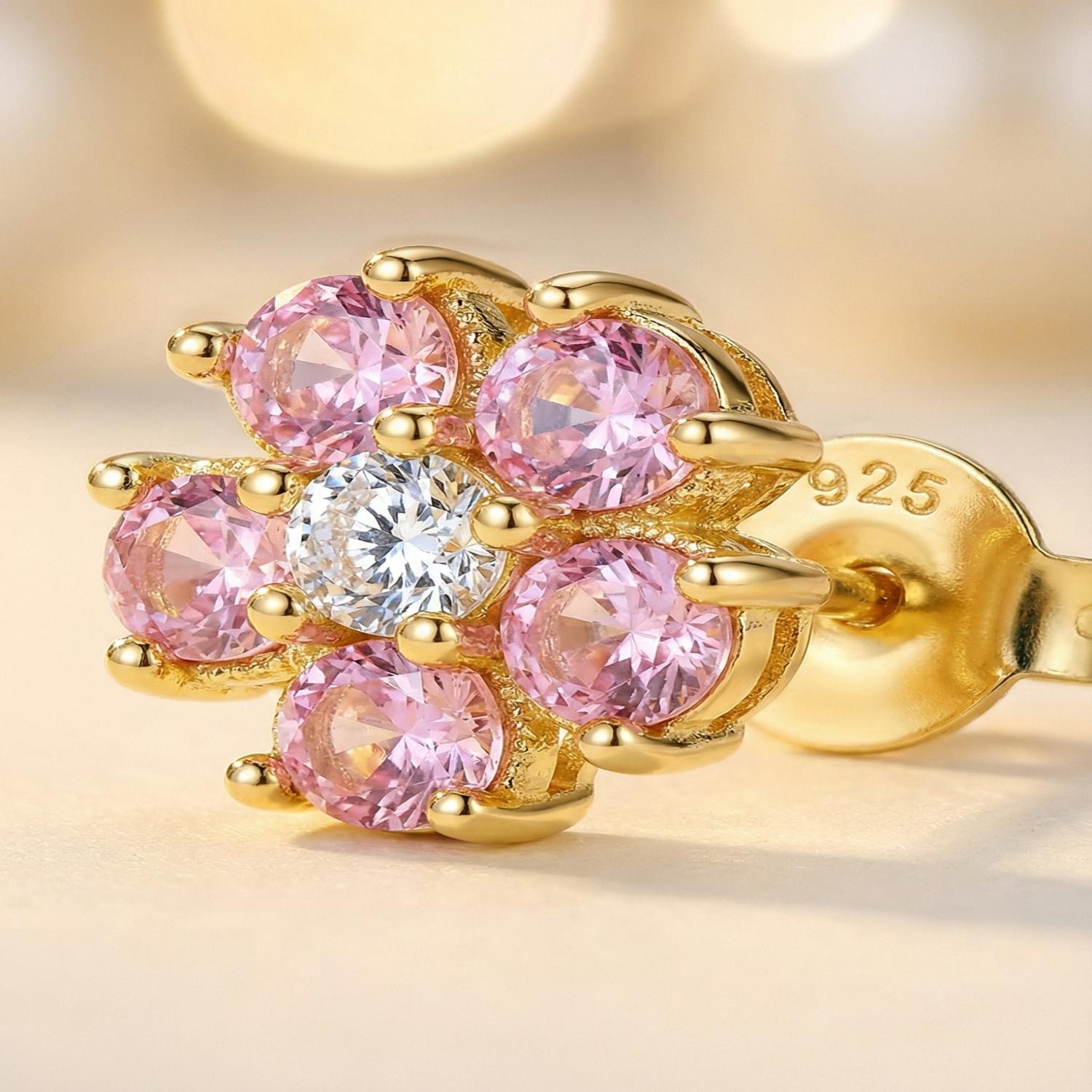 3 Pairs 925 Sterling Silver Earrings for Women Grils Hypoallergenic Silver/Gold Stud Hoops Earrings Set Dainty Studs Huggies Earings Flower Butterfly Earrings Sets for Multiple Piercings