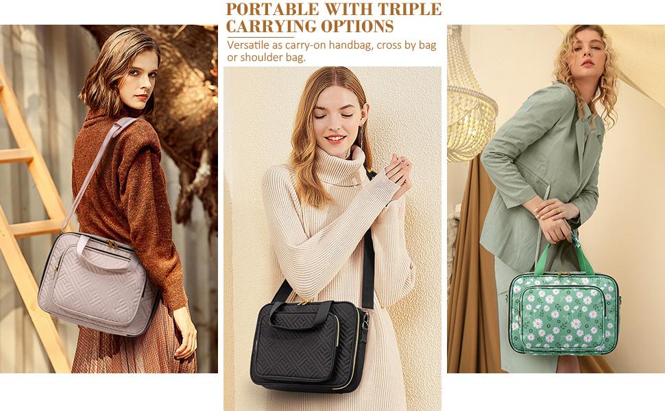 Floe Bible Cover for Women, Large Bible Bag with Shoulder Strap, Book Carrying Case, 12 Highlighters, 5 Gel Pens, 75 Tabs, Bible Study Journaling Kit, Easter  Christian Valentine Gifts for Women