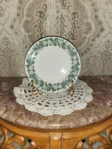 Royal China Underglaze "Old English Green"  Bread Plate 6.25"