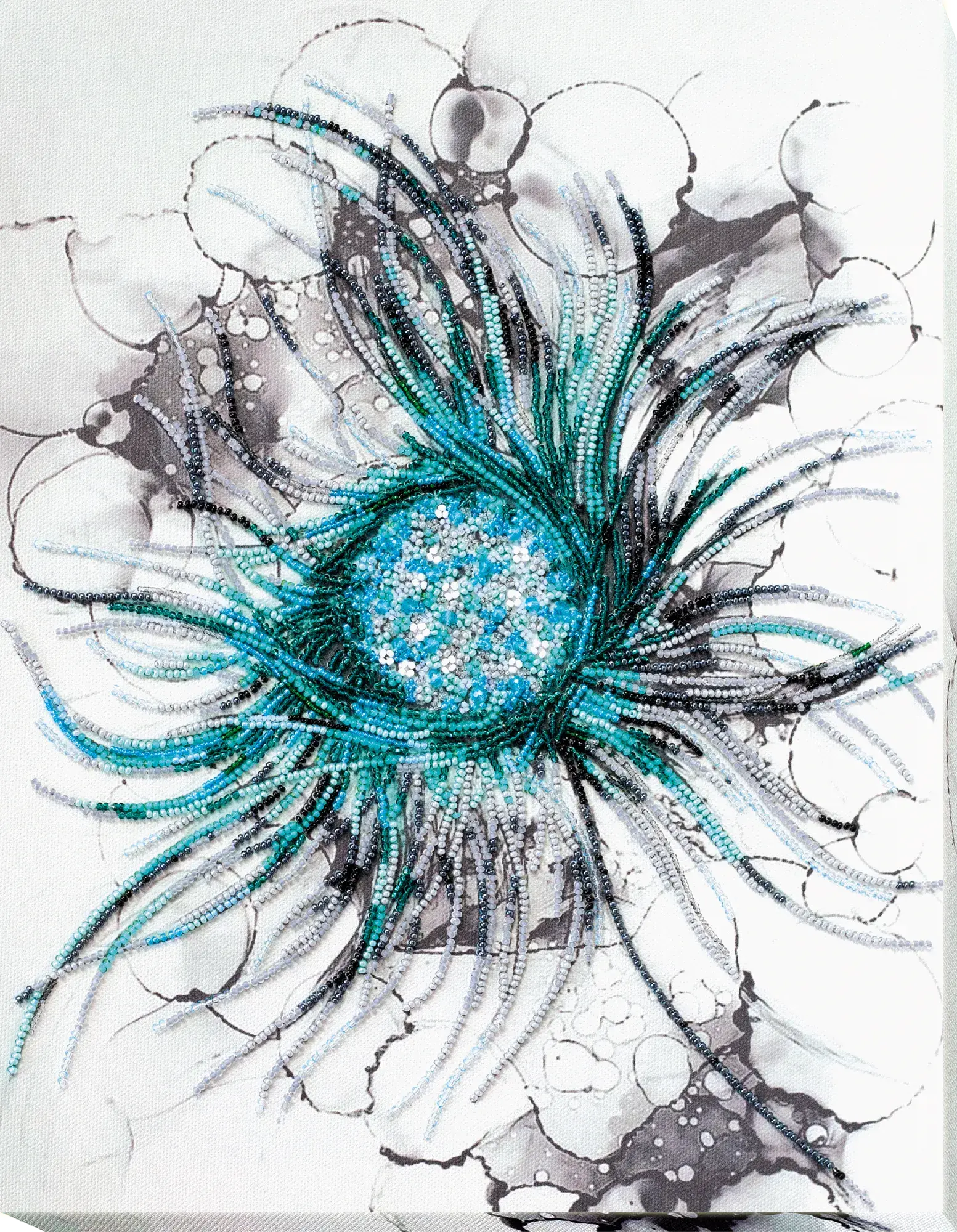 Aquamarine Bead Embroidery Kit by Abris Art AB-776