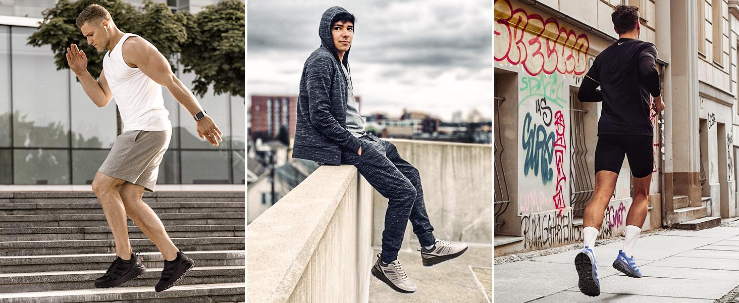 FitVille Men's AllTraction Trail Shoes V1 wide fit outdoor shoes rave shoes High Instep Breathable Mesh Eva Insole Lightweight mens shoes Outdoorfun SpringStatements