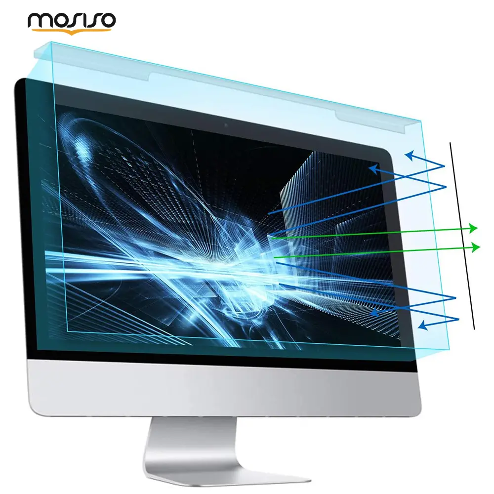 MOSISO 0.01-in Ultra Thin High Transparency Acrylic Film Screen Protector for Gamers, 25-in Monitor Filter with 420Nm-460Nm Blue Light Blocking, Anti-UV Eye Protection, Easy to Install, Fits 16:9 Widescreen Desktop PC LED Monitors (22.95 x 13.43 in), 25 I