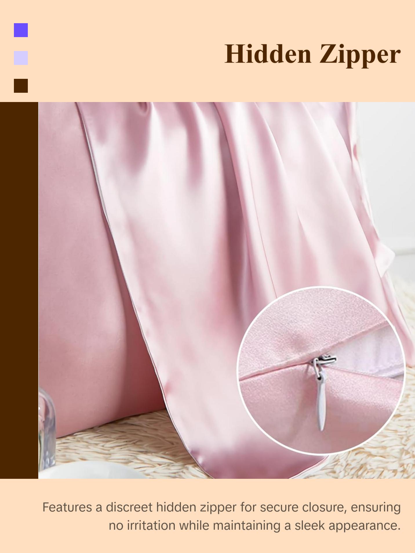 22 Momme 100% Pure Mulberry Silk Pillowcase, OEKO-TEX Certified, Hypoallergenic, Anti-Aging, Machine Washable, 1 Pack