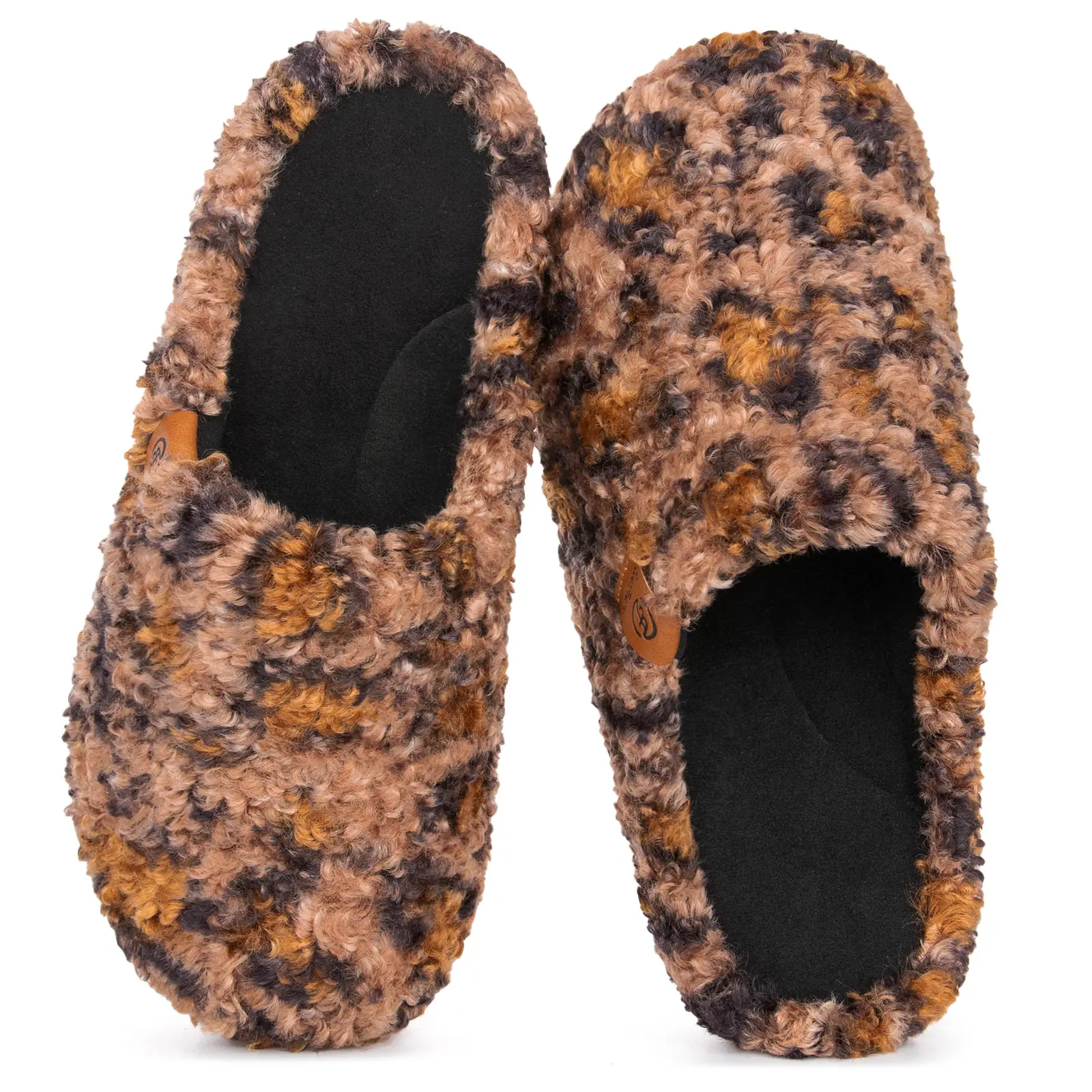 EverFoams Women‘s Fuzzy Clog Slippers with Slip on Footbed for Indoor Outdoor