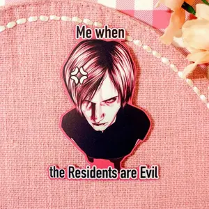 Funny Resident Evil Requiem Sticker, Meme Leon Kennedy Sticker Perfect Gifts for Lovers