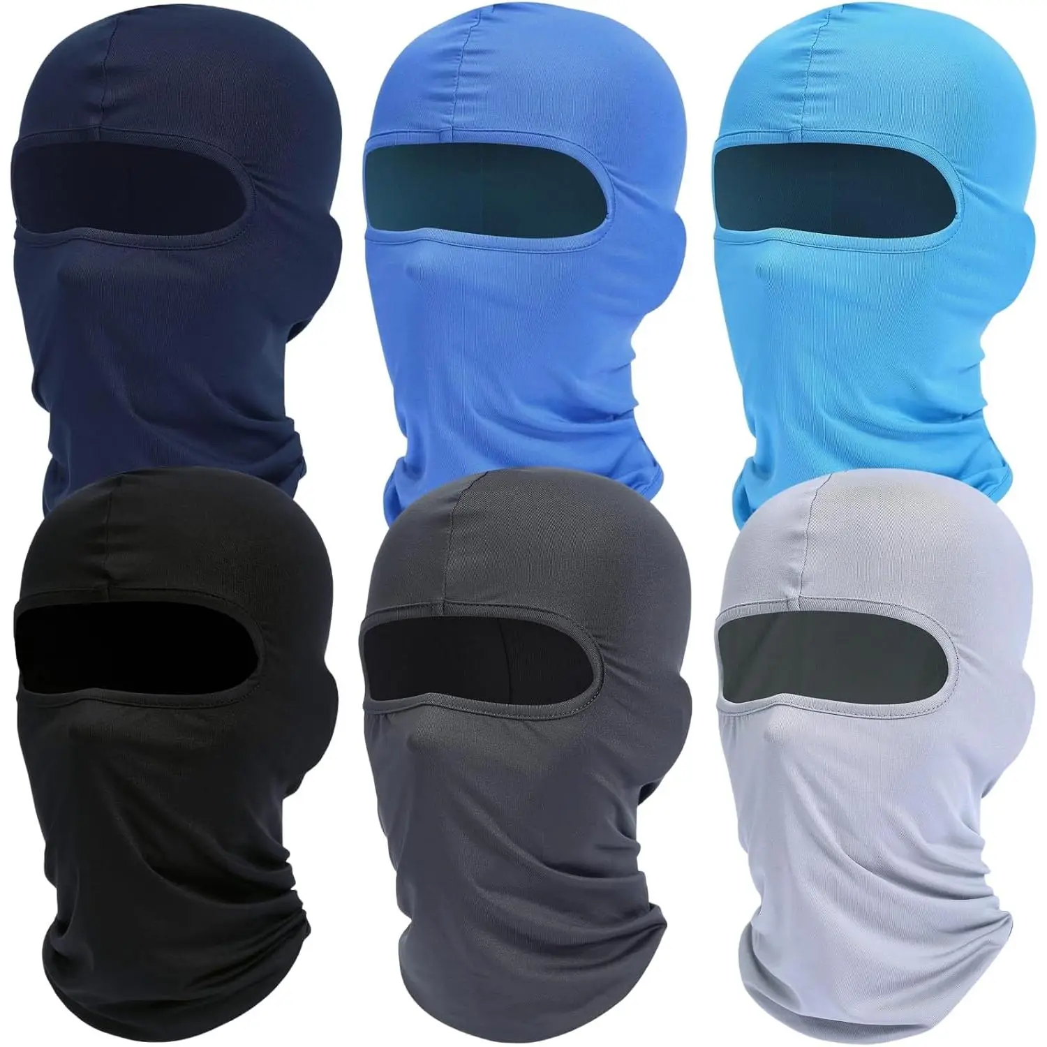 Balaclava Ski Face Mask: Cooling Neck Gaiter Full Face Cover Hood Shiesty Mask for Men Women 6 Pack