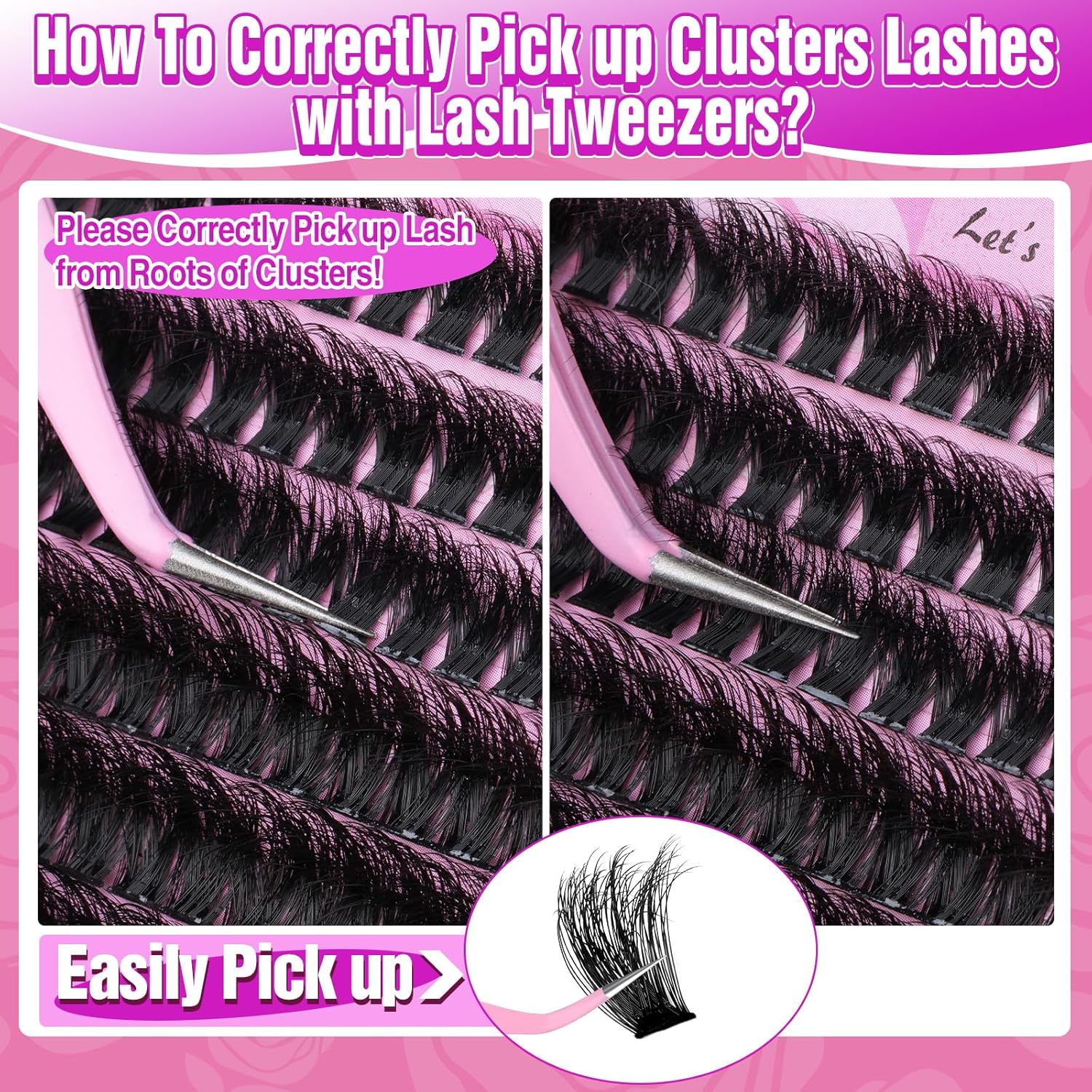 Fluffy Lash Clusters Thick 200D Volume Eyelash Clusters 14-20mm Wispy Individual Lashes D Curly Cluster Eyelash Extensions 240pcs DIY Lash Extension for Beginners