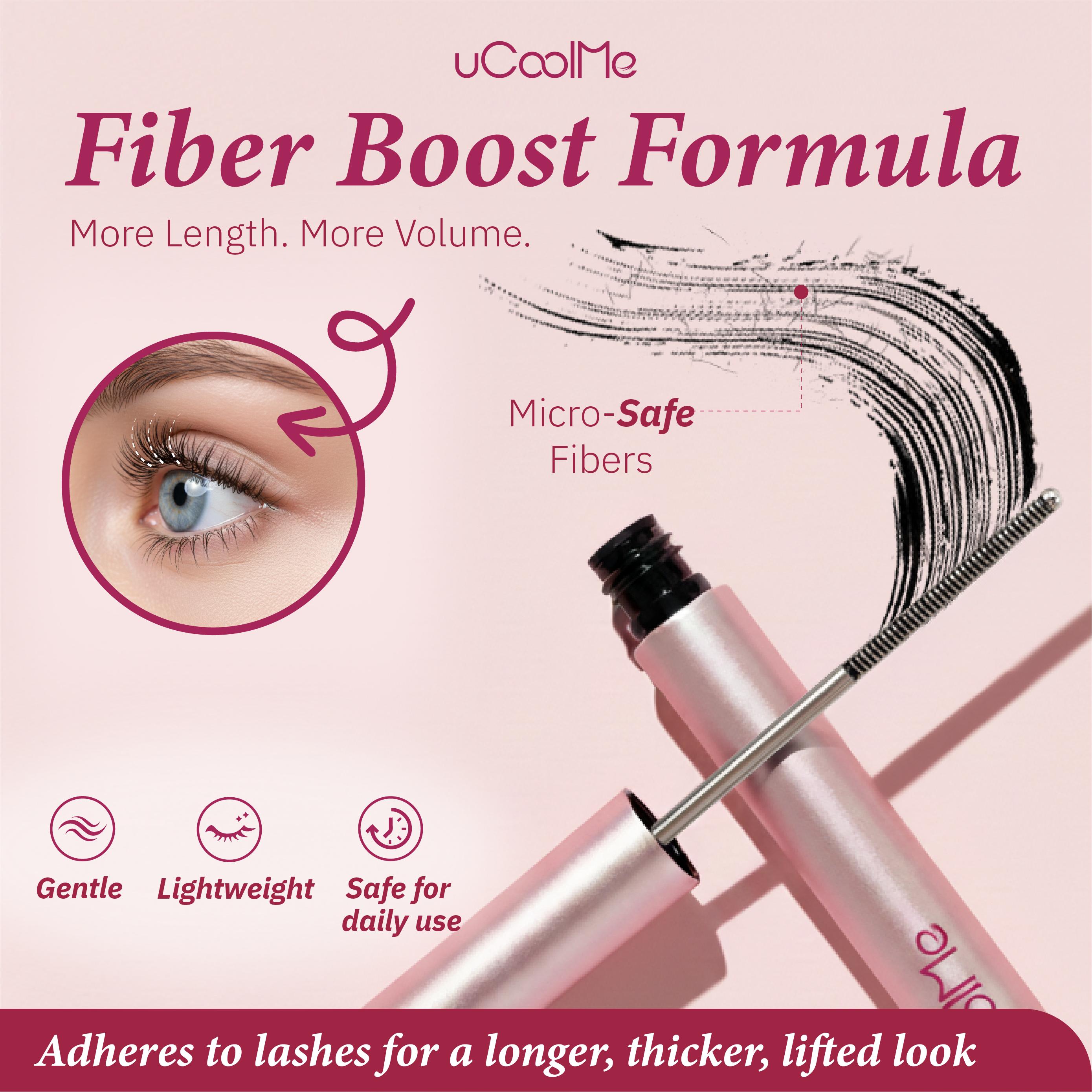 uCoolMe Lengthening and Curling Mascara 3D Eyelash Iron Magic Wand Mascara Black Long Lasting Waterproof Smudge Proof 24 Hour Wear Natural Extension Thickening Effect Ultra Fine Volumizing Makeup Cosmetics TikTokShopHolidayHaul