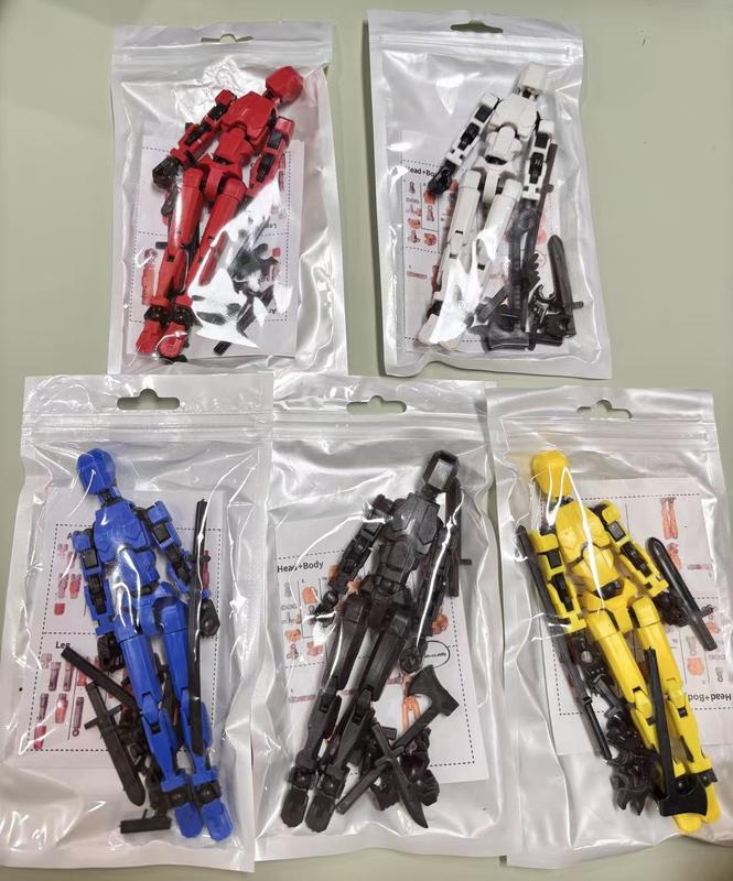 5pc Assembly Completed dummy titan T 13 Action Figure Multi-Jointed Movable,Lucky Action Figures,Multi-Articular Action Figures,Desktop Decorations,Creative Gifts Craft Figurine Toyset