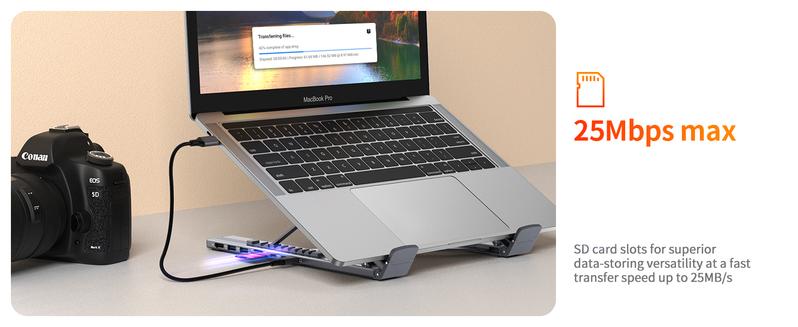 Mukiya USB C Laptop Stand with Docking Station, 7 in 1 USB C Hub with 4K HDMI, 3xUSB C, 2xUSB A, 1xSD, 1xTF Port for MacBook/Dell/HP/Surface/Lenovo Springtok Mukiya USB C Laptop Stand with Docking Station, 7 in 1 USB C Hub with 4K HDMI, 3xUSB C, 2xUSB A, 1xSD, 1xTF Port for MacBook/Dell/HP/Surface/Lenovo Springtok