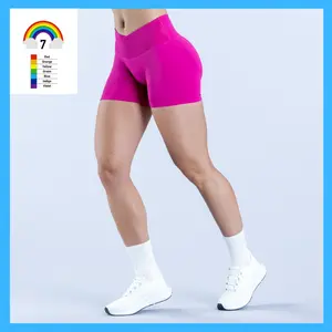 Vision Shorts | 4.5" gym outfits gym fits gymstuff women Stretch Nylon with Subtle Glute Contour,High Ribbed Band fitness wear
