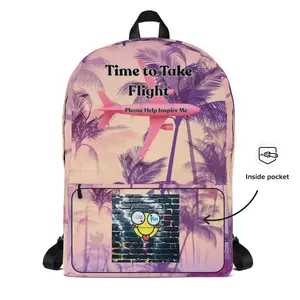 Authentic PHIM™ “Time to Take Flight” Motivational Backpack – Inspirational Travel, School & Laptop Bag