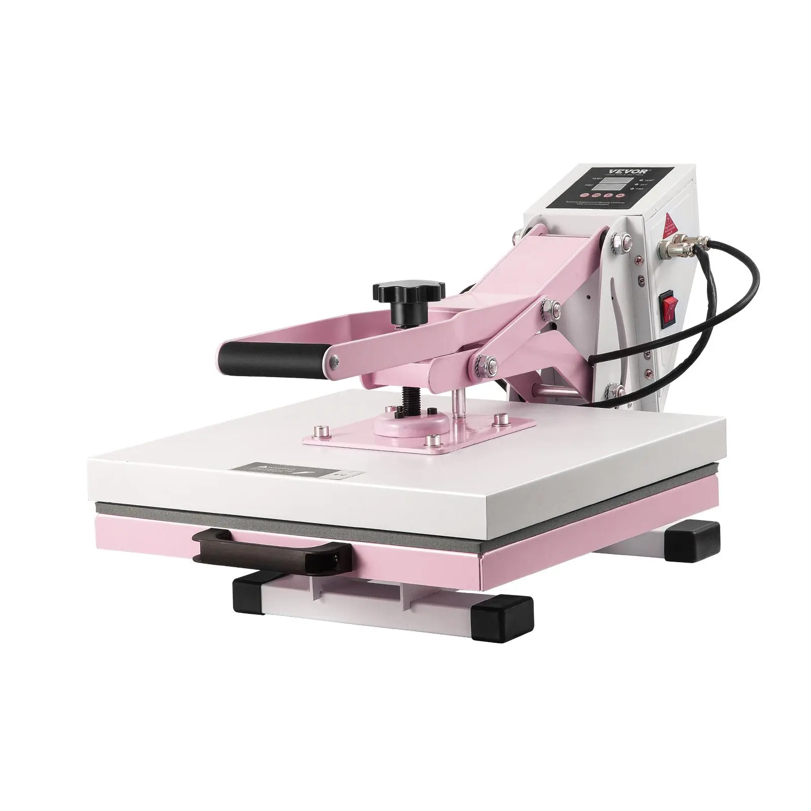 【Summerfinds】VEVOR Heat Press 15 x 15 inch Digital Heat Press MachineSlide Out Heat Transfer MachineFast and Even Heating2-Layer Insulation CottonHeat Transfer Machine for T-Shirts/Pillows/BagsPink