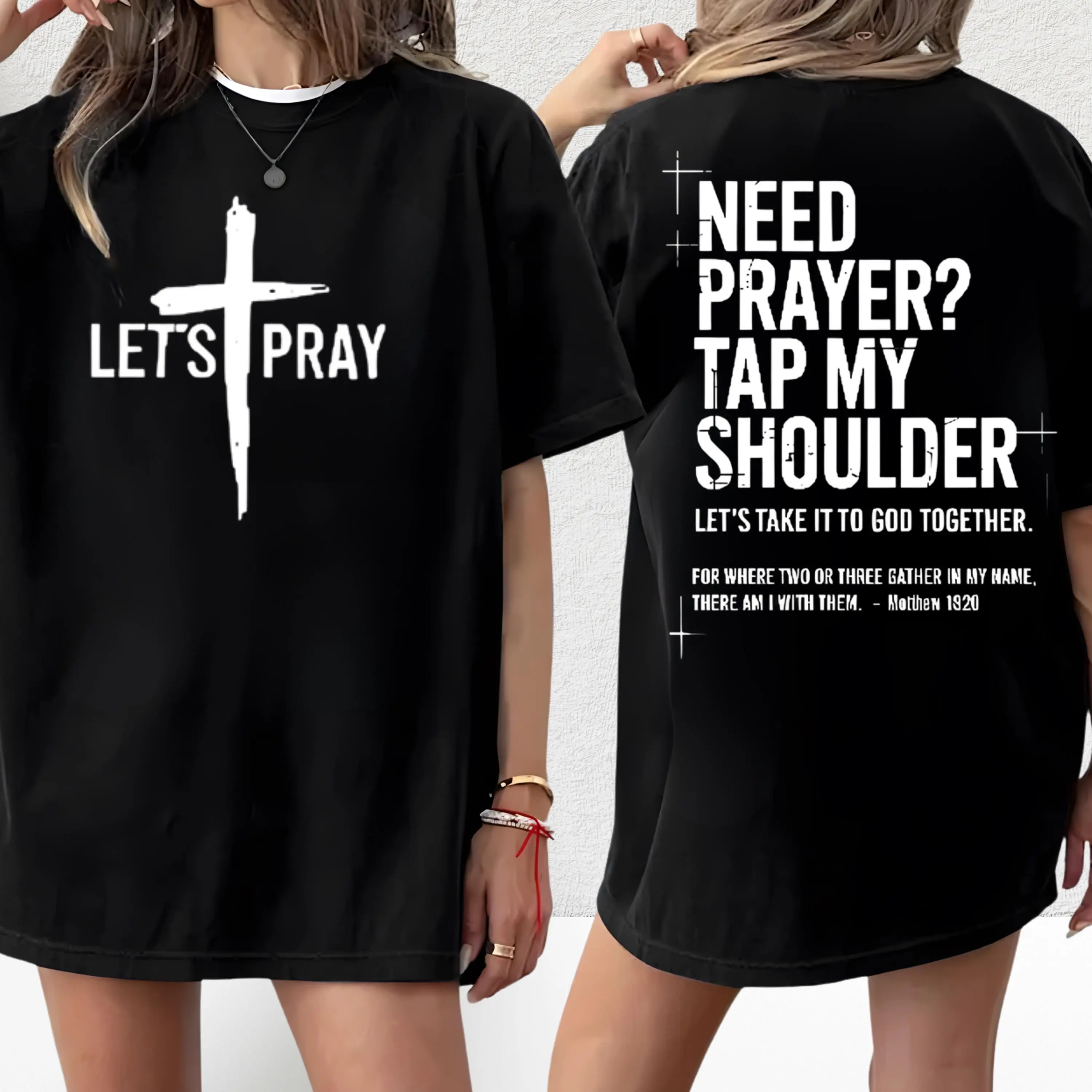 Need Prayer Tap My Shoulder T-shirt, Christian Faith Jesus Shirt, Bible Verse Christian Tee, Easter Faith Shirt, Men Women Cotton Top