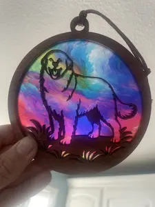 Great Pyrenees Suncatcher for Sunny Window