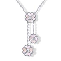 3 Mother of Pearl Clover - White Gold