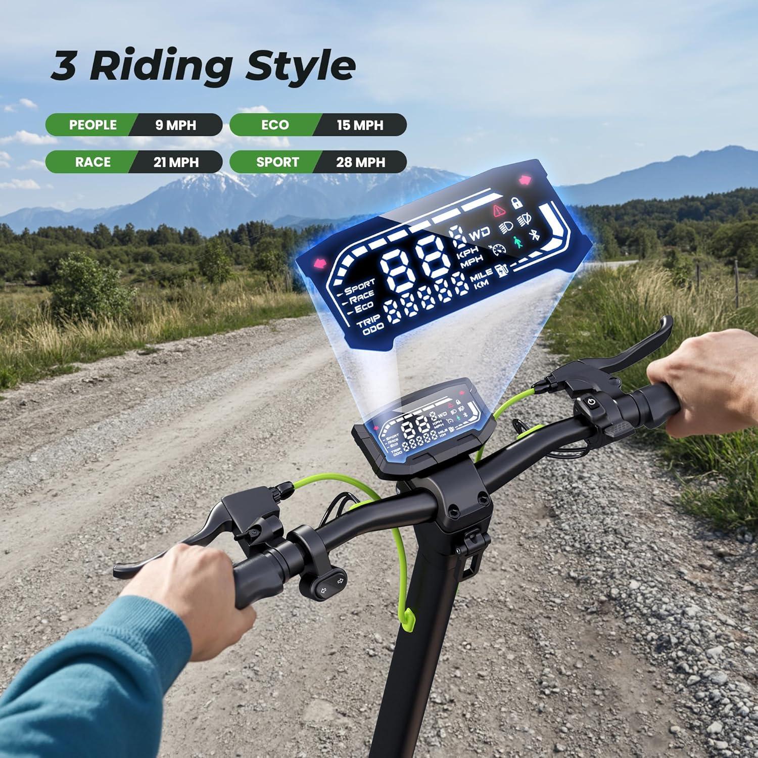 【Spring Sale】PPowerful Electric Adult Scooter, 32-37 Miles Range, 28MPH Top Speed, 1000W/800W Motor Cruise Control Adultscooter Electrique Adults for Commute Fun with Turn Signal for Adult/Youths