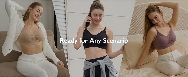 Momcozy Nursing Bras for Breastfeeding - Ultimate Comfort with Multiple Color Options, Seamless & Wireless Design