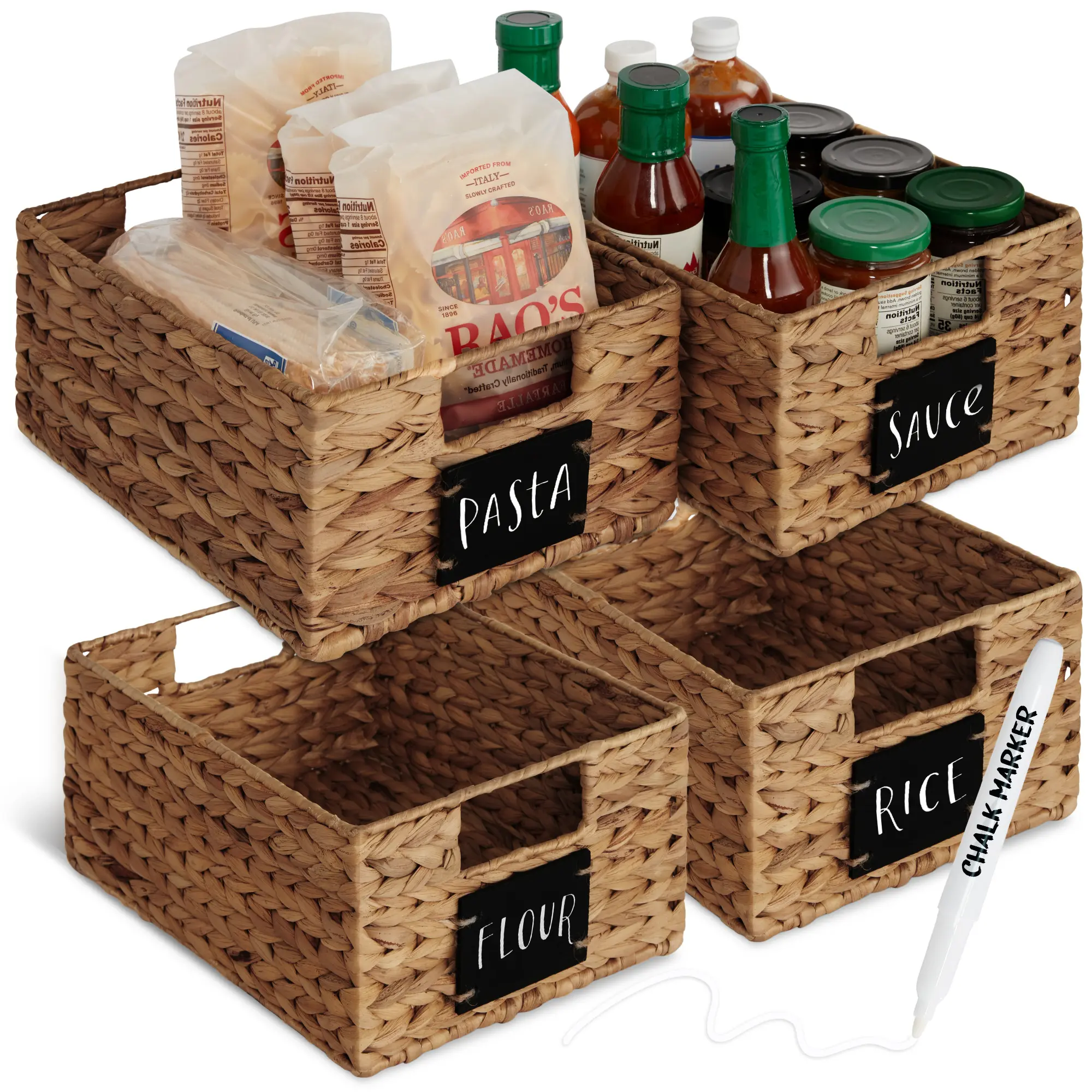 Best Choice Products Set of Woven Water Hyacinth Baskets