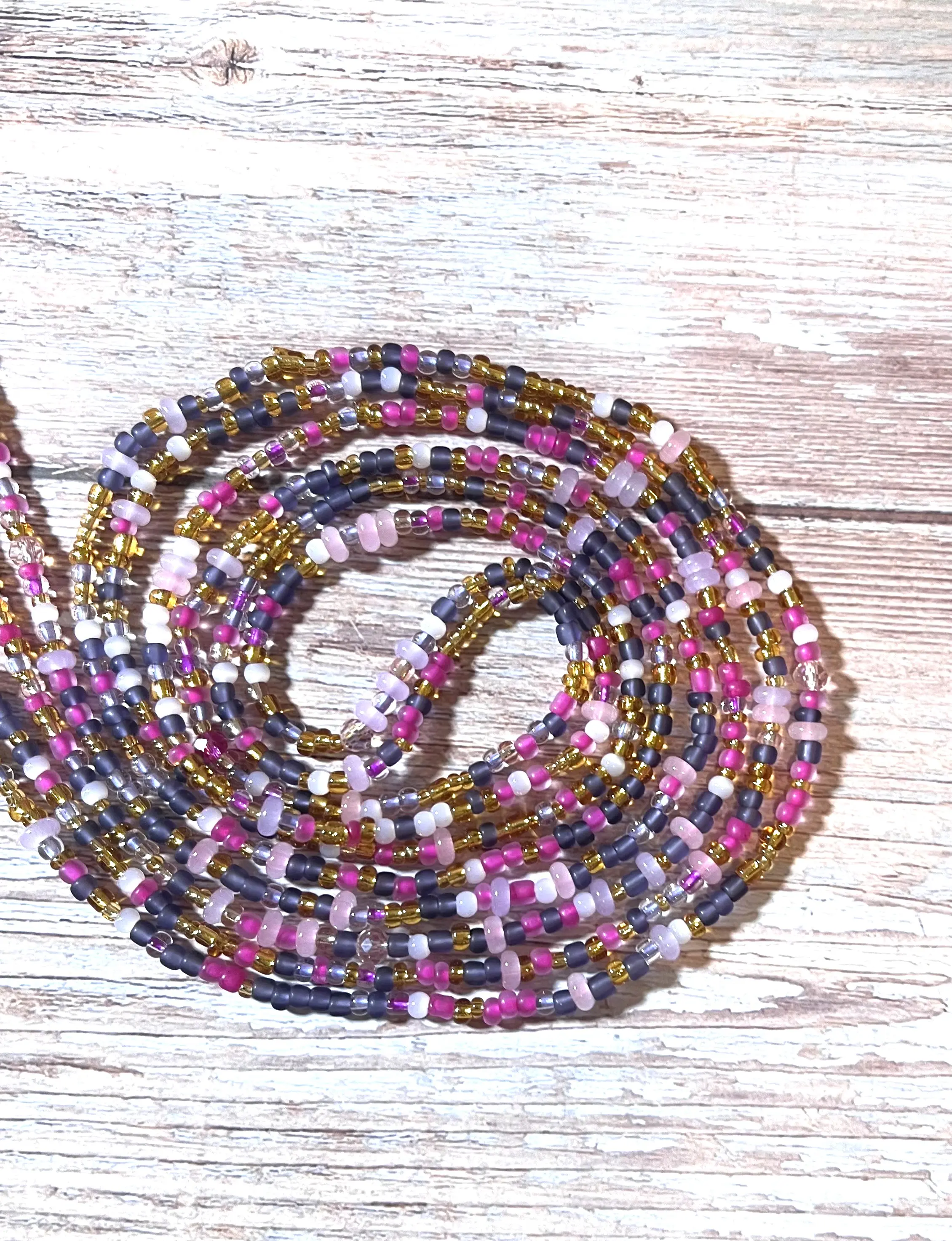 Devine Aura Waist Beads - Colorblock Beaded Necklace for Serene Atmosphere Layered Acrylic