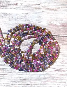 Devine Aura Waist Beads - Colorblock Beaded Necklace for Serene Atmosphere Layered Acrylic
