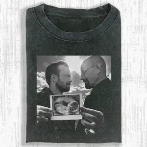 Breaking Bad Vintage Washed T-Shirt, Walter White and Jesse Pinkman Graphic Tee, Iconic TV Show Scene Shirt, Unisex Oversized Streetwear Tee