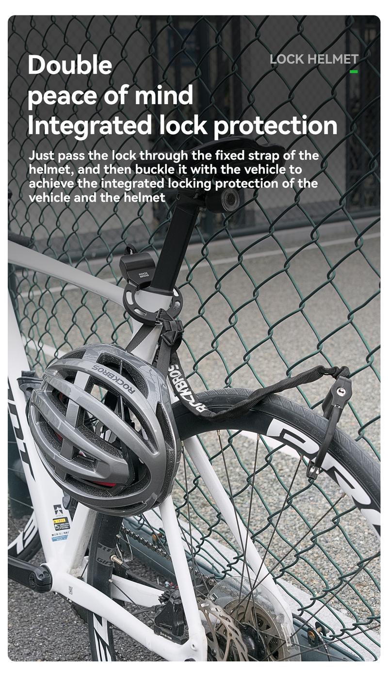 ROCKBROS Bike Lock Scooter Lock 23.4-Inch Heavy Duty Anti-Theft Chain Lock with Key E-Bikes Accessories