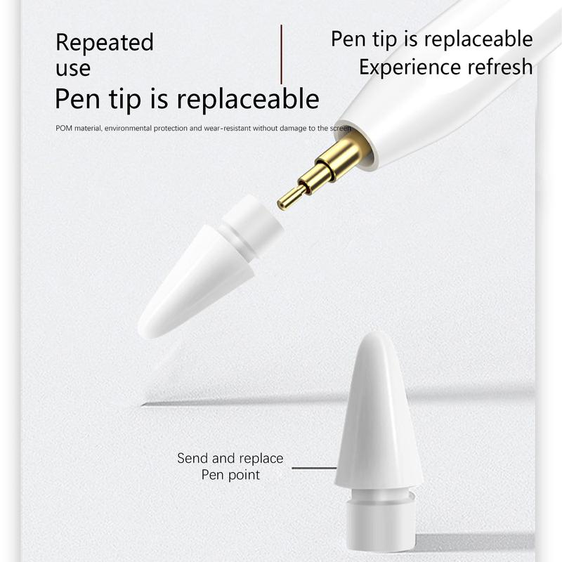 Stylus Pen Universal Active Stylus, Stylus Pen Compatible for iPhone for Android Smartphone Touchscreens/Phones, Rechargeable Stylus Pen with Touch Screen, Stylus Pencil for tablet, Stylus Pen for iPad Active Pencil-White, Computer Accessories