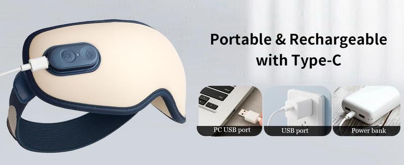 Eye Massager with Heat, Valentine's Day for Women Men Her Him, Heated Eye Mask for Dry Eyes, Migraine Relief, Strain Relief, Improve Sleep Gifts for Mom Dad Eye Massager with Heat, Valentine's Day for Women Men Her Him, Heated Eye Mask for Dry Eyes, Migraine Relief, Strain Relief, Improve Sleep Gifts for Mom Dad