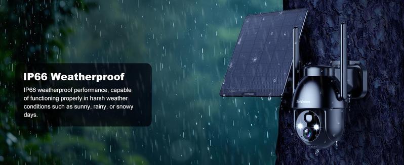 Seevision 4G LTE for No WiFi Solar Security Cameras Wireless Outdoor 3MP 2K Camera , PIR Motion Detection,Siren,Color Night Vision, SD/Cloud Storage (SIM Card Included)