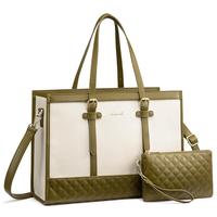 Olive Green & white (Full PU Leather)