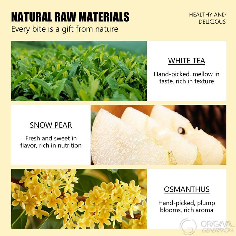 Detox Cold Pear White Tea 40g (4g×10pack) With Real Pear Osmanthus White Tea Inside,No Sugar,No Artificial Flavor