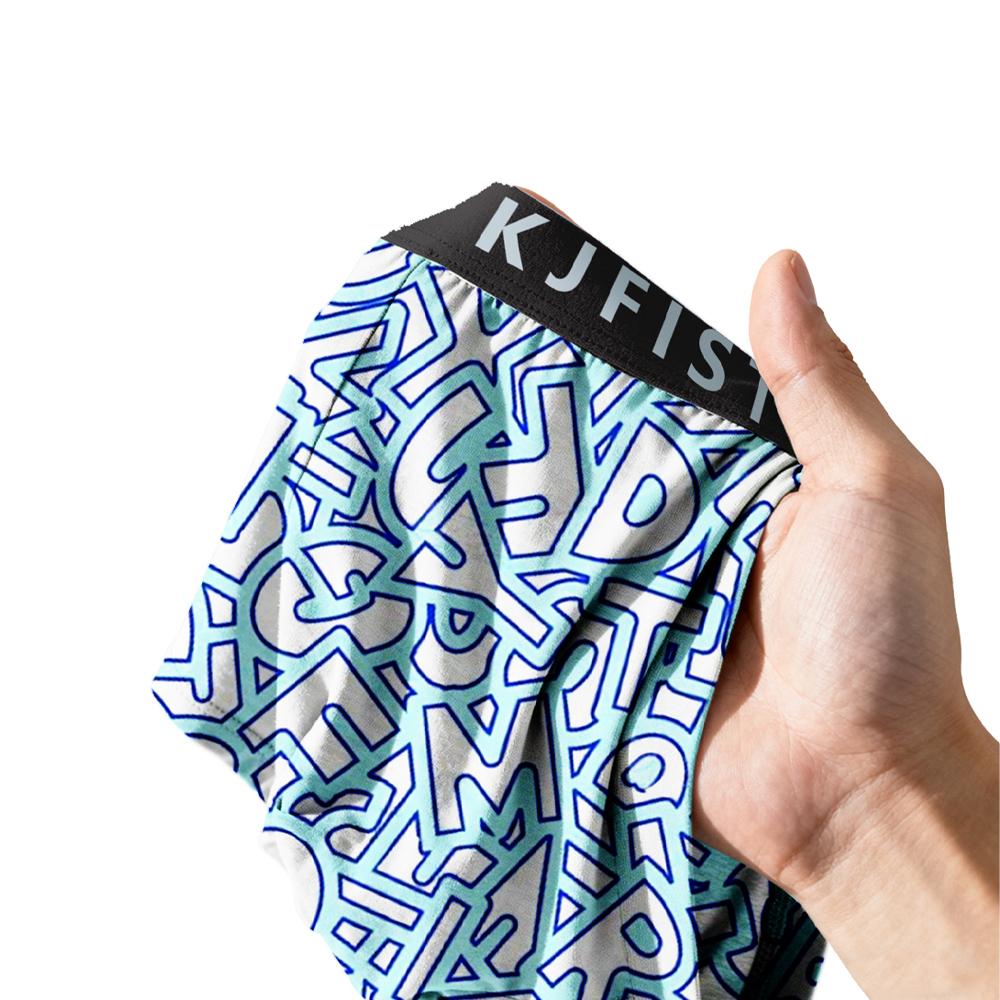 KJFISTMU 20-piece men's boxer briefs, random print set, men's elastic boxer briefs, soft and comfortable, close-fitting and breathable boxer briefs, a gift for husband or son