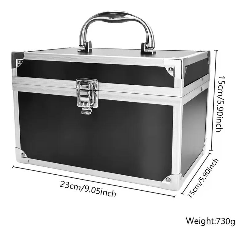 3-Tier Makeup Organizer with Mirror - Portable Mini Storage Beauty Box, Jewelry Case & Nail Art Toolbox for Professionals, Compact Design, Highquality Case, Travelfriendly Users