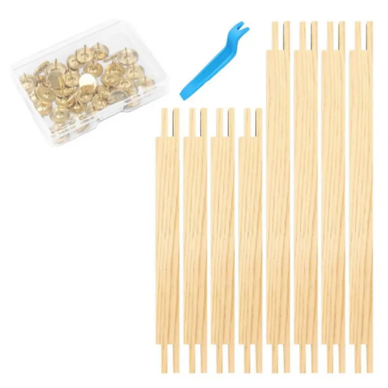 8 pieces embroidery frame set, with push pins and disassembly tools, wooden cross stitch frame, embroidery supplies, suitable for cross stitch, embroidery, poke stitch and hand sewing