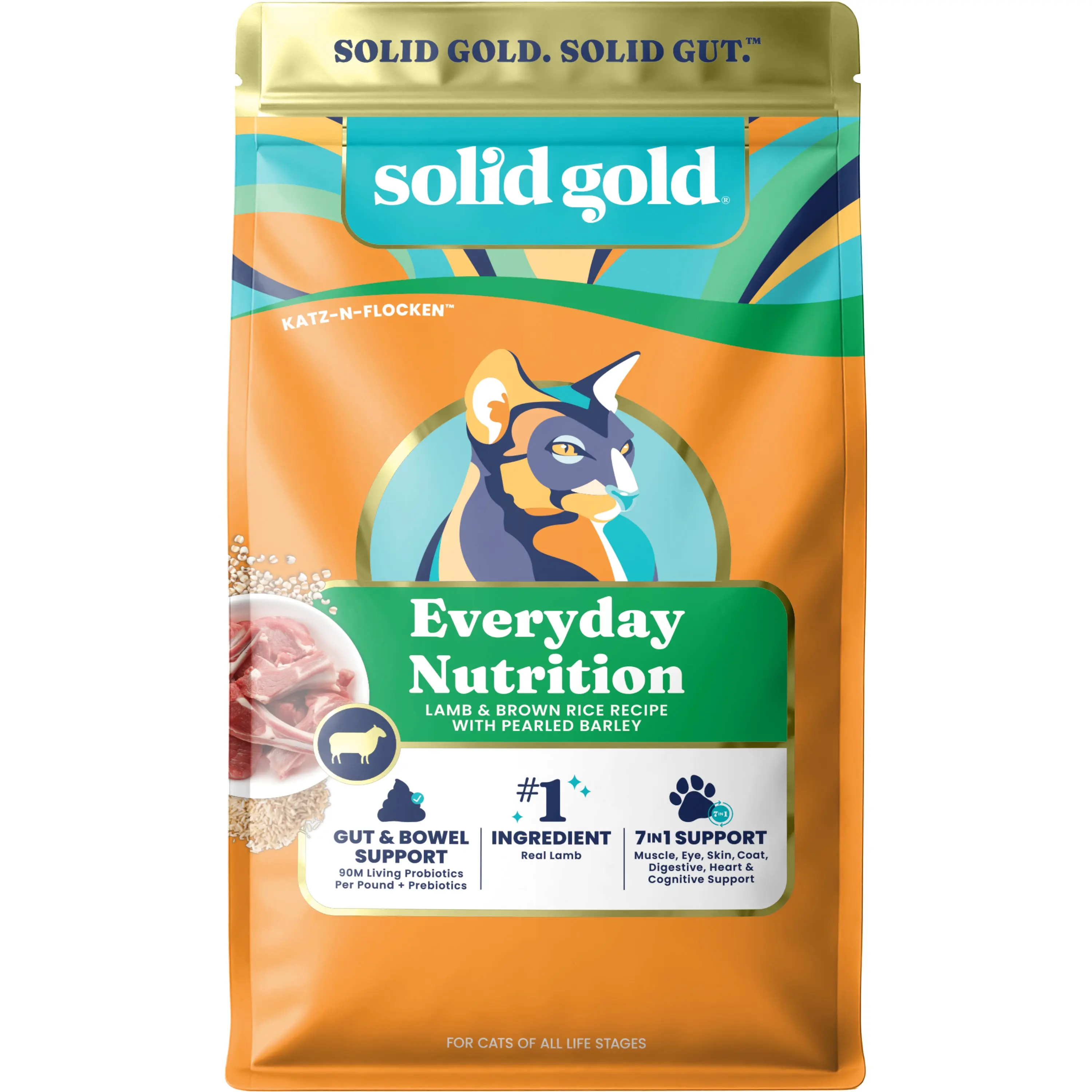 Solid Gold Katz-N-Flocken™ Lamb & Brown Rice Dry Food for All Cats