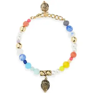 Kurt Geiger Multicolor Beaded Bracelet with Gold Charms