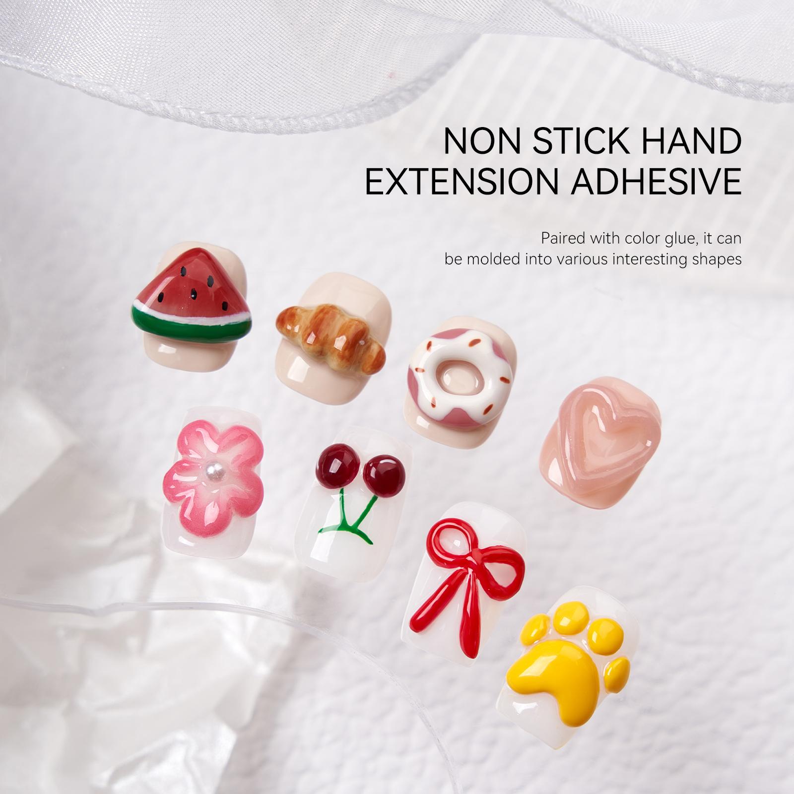 TRICOLOR FISH Clear 3D Sculpting Gel for Nail Art, 15g Solid Nail Gel Non-Sticky Hard Builder Gel for Carving, Molding and Building