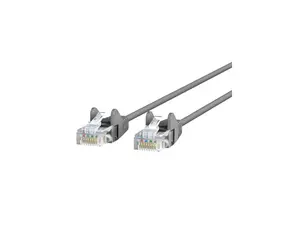 Belkin 20ft CAT6 Slim Gigabit Snagless UTP Ethernet Cable Gray Model CE001B20-S