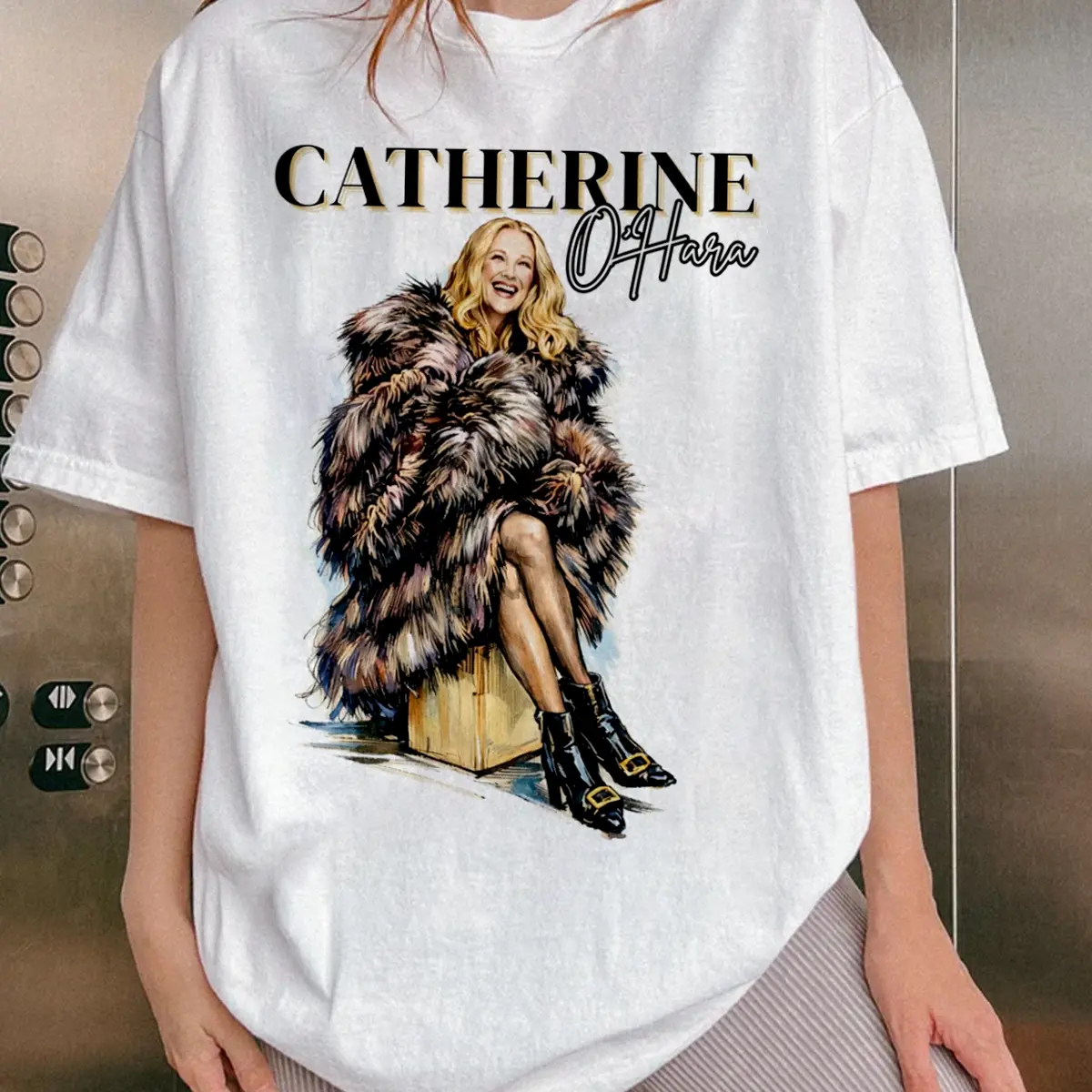 Catherine O'hara Tribute Memorial Shirt,Retro 90s Home Alone Movie Sweatshirt, Moira Rose, Catherine Retro Fan