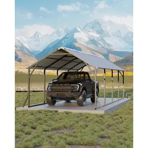 11 ft x20 ft x9 ft Vertical Roof Metal Carport, Heavy Duty Steel Car Ports for All-Weather, for Full-Size Pickup Trucks, Boats, and Tractors