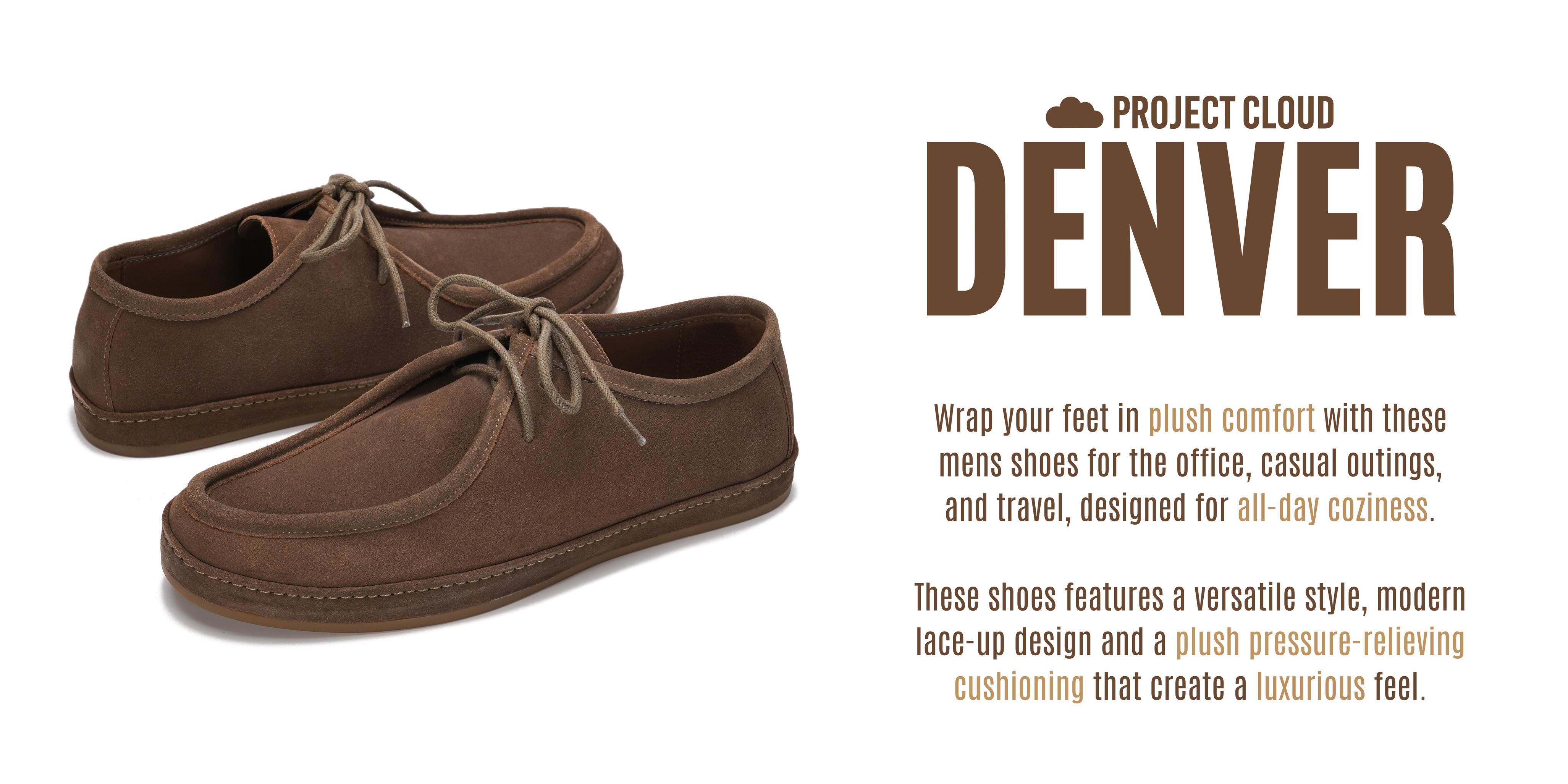 Project Cloud Men's | 100% Genuine Leathers Loafers | Memory Foam Insole | Lightweight | Non-Slip - Denver