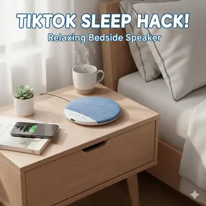 Ultra-Low Radiation Bluetooth 5.4 Pillow Speaker Safe Wireless Sleep Speaker for Bedtime Ultra-Thin Design for Side Sleepers Private Sound Field for Music Audiobooks Built-in White Noise Stereo Sound Timer Electronic