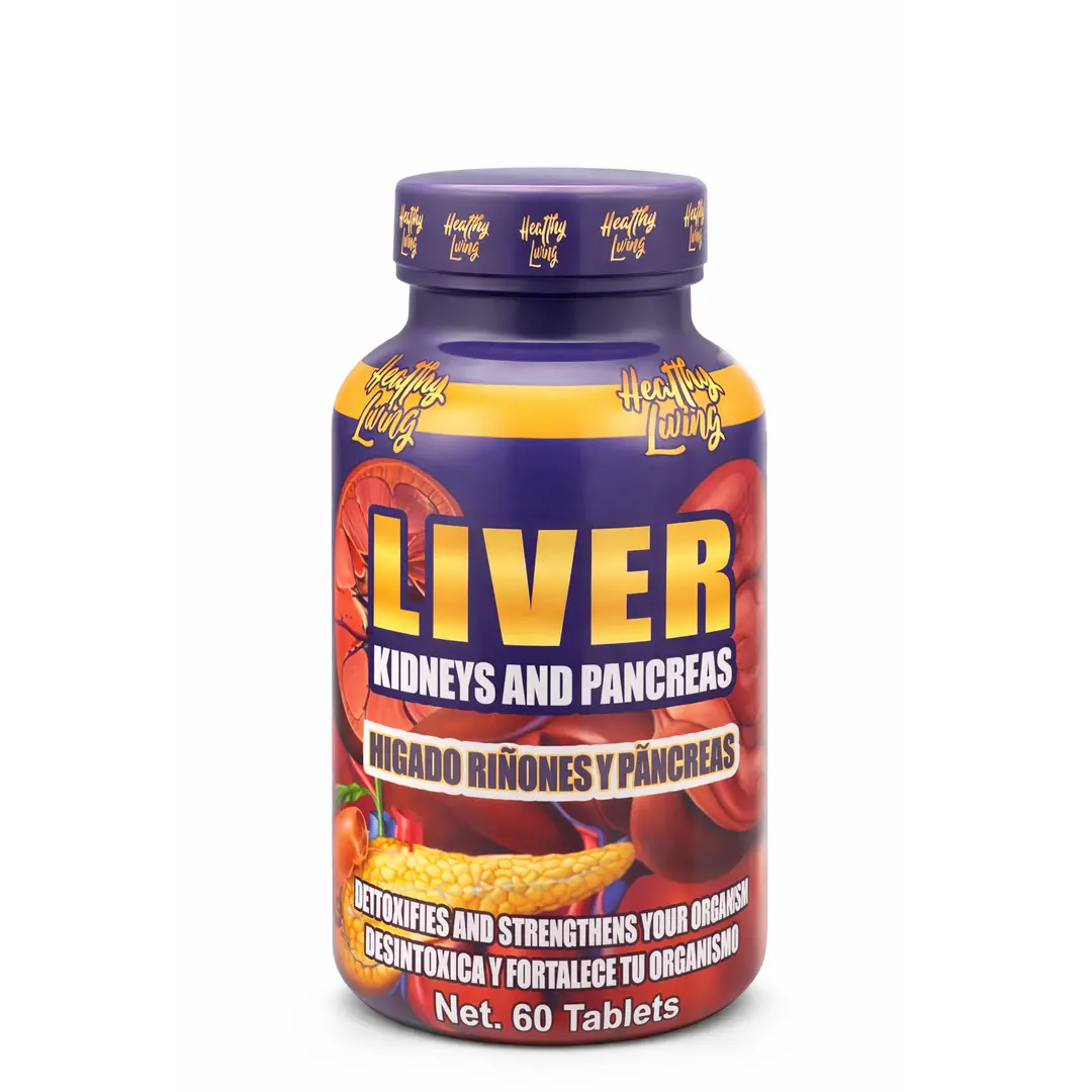 Healthy Living 3-in-1 All-Natural Herbal Tablets - Herb-Based Supplement That Supports Liver, Pancreas, Kidney Organs for Adults, Herbs