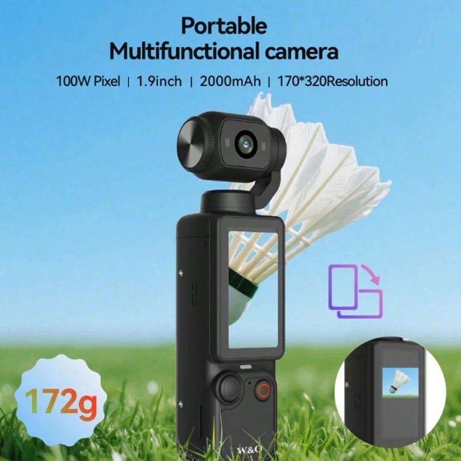 [TikTokShopBlackFriday] Pocket Vlogging Camera with 2.5K 120fps Videos, 180° Rotating Lens, Portable Video Camera for Photography, Digital Camera for Meeting and Daily Use wif 32GB SD Card, Ideal Gift for Girls, Boys and Beginners, Birthday  Gift HD
