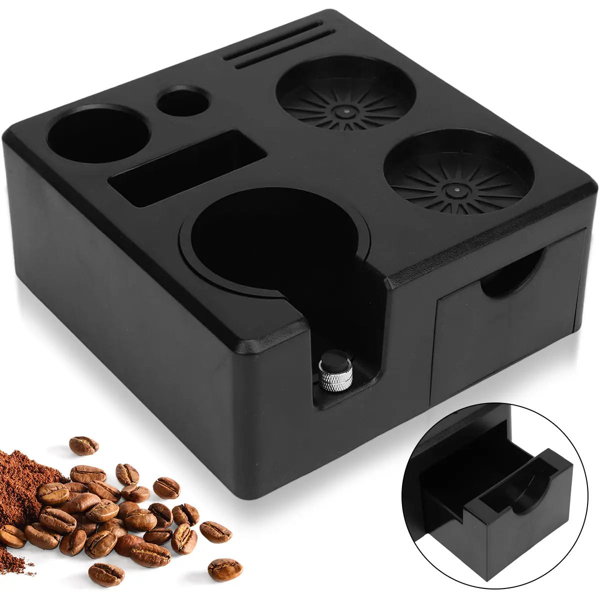 7-In-1 Espresso Tamping Station, Fits 51/54/58mm Tamper, Includes Distributor, Portafilter, Puck Screen Accessories, Coffee Bar Accessories, Coffee Making Tool, Coffee Brewing Accessories, Espresso Tools