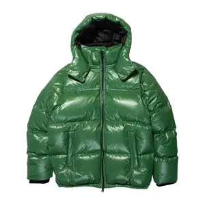 PURPLE BRAND Nylon Down Puffer Jacket with Hood, Padded Design, Classic Style, Ideal for Men's Coats and Menswear