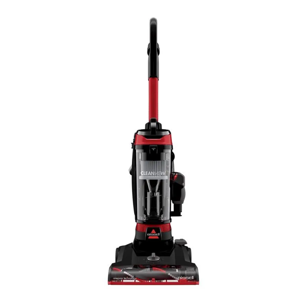 Bissell 6061754 CleanView Lightweight Bagless Corded Upright Vacuum Cleaner, 16.5 lbs, Red & Black, 1L, 23 ft. Power Cord, Multi-Level Filter, 2 Year Limited Parts & Labor, for Household Floor Care, Non-Wi-Fi Model, Removable Extension Wand, Built-In Filt