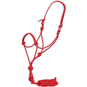 Jeffers Easy-On Clip Nylon Rope Horse Halter with Lead Jeffers Easy-On Clip Nylon Rope Horse Halter with Lead