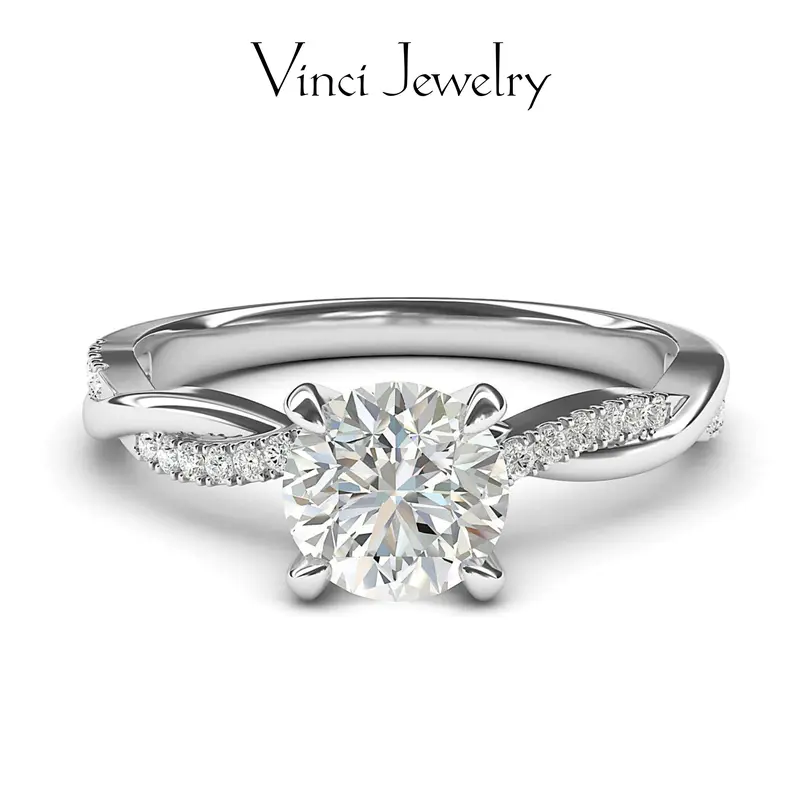 925 Sterling Silver Moissanite Ring, Elegant Engagement Promise Ring Jewelry Gift, Solitaire Moissanite Wedding Ceremony Ring, Silver Jewelry for Women for Birthday for anniversary Gift for Her,Mother's day Gift